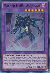 Masked HERO Dark Law SDHS-EN044 Unlimited Yu-Gi-Oh card from Structure Deck: HERO Strike