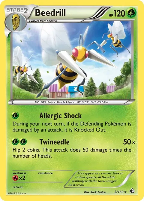 Beedrill #3/160 Pokémon card from XY - Primal Clash