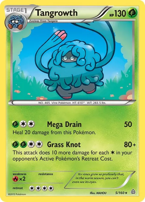 Tangrowth #5/160 Reverse Holofoil Pokémon card from XY - Primal Clash