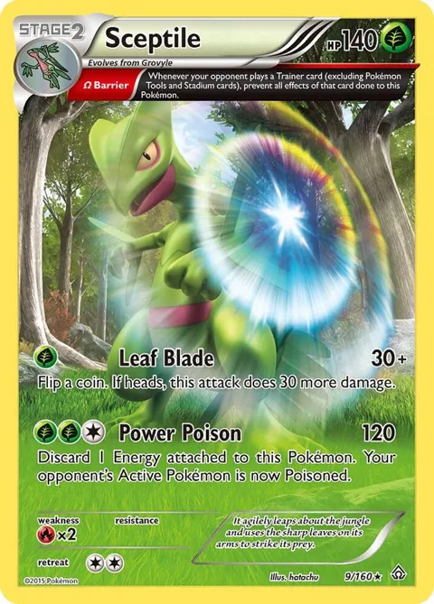 Sceptile Omega #9/160 Reverse Holofoil Pokémon card from XY - Primal Clash