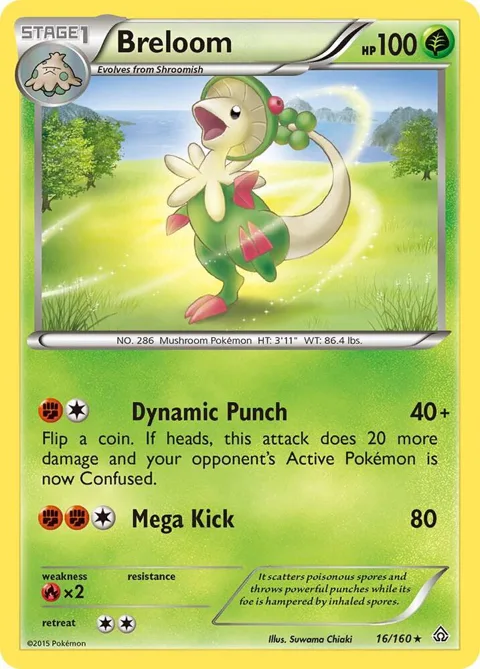 Breloom #16/160 Pokémon card from XY - Primal Clash
