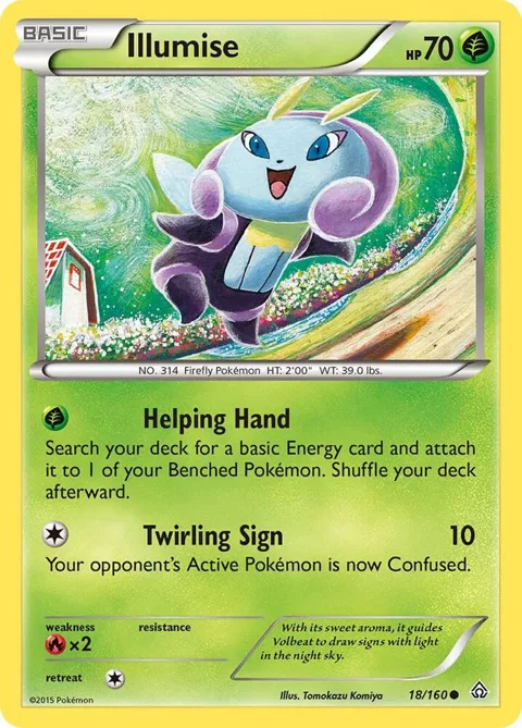 Illumise #18/160 Reverse Holofoil Pokémon card from XY - Primal Clash