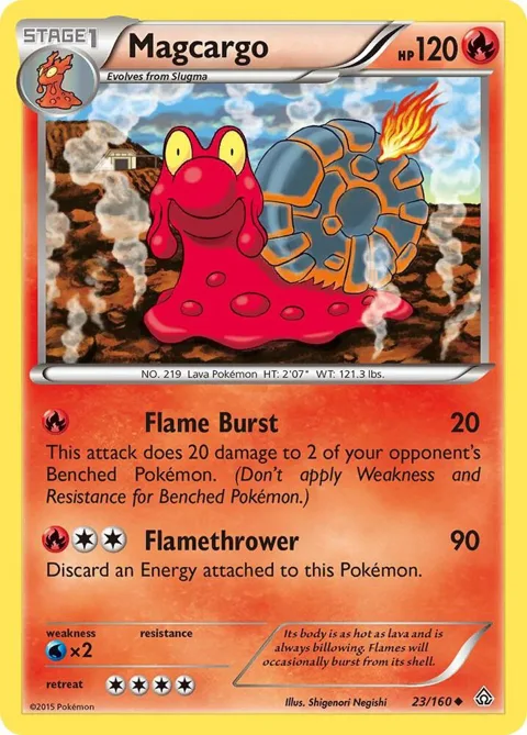 Magcargo #23/160 Reverse Holofoil Pokémon card from XY - Primal Clash