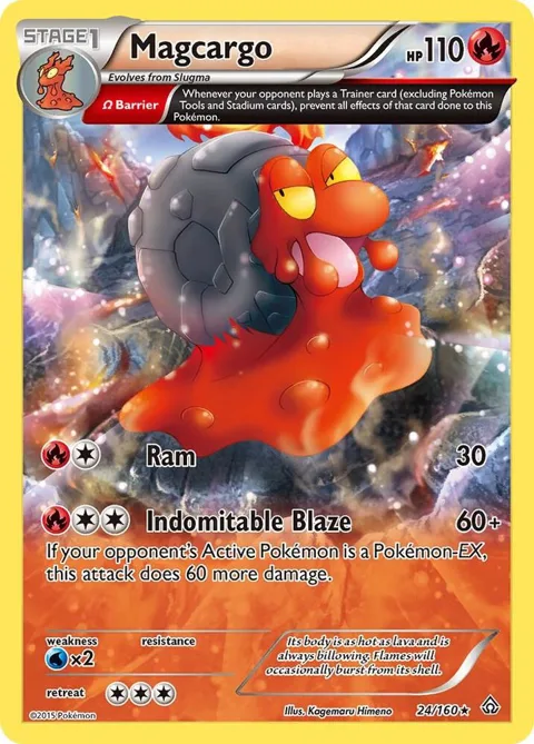 Magcargo Omega #24/160 Pokémon card from XY - Primal Clash