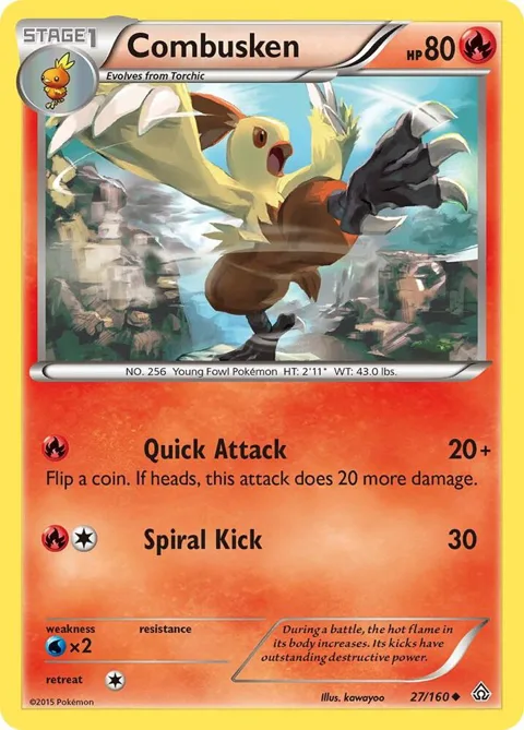 Combusken #27/160 Pokémon card from XY - Primal Clash