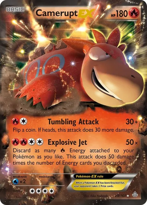 Camerupt EX #29/160 Holofoil Pokémon card from XY - Primal Clash