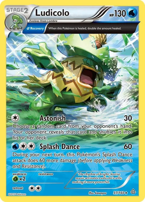 Ludicolo Alpha #37/160 Pokémon card from XY - Primal Clash