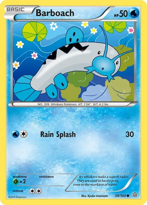 Barboach #39/160 Reverse Holofoil Pokémon card from XY - Primal Clash