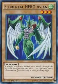 Elemental HERO Avian SDHS-EN006 1st Edition Yu-Gi-Oh card from Structure Deck: HERO Strike