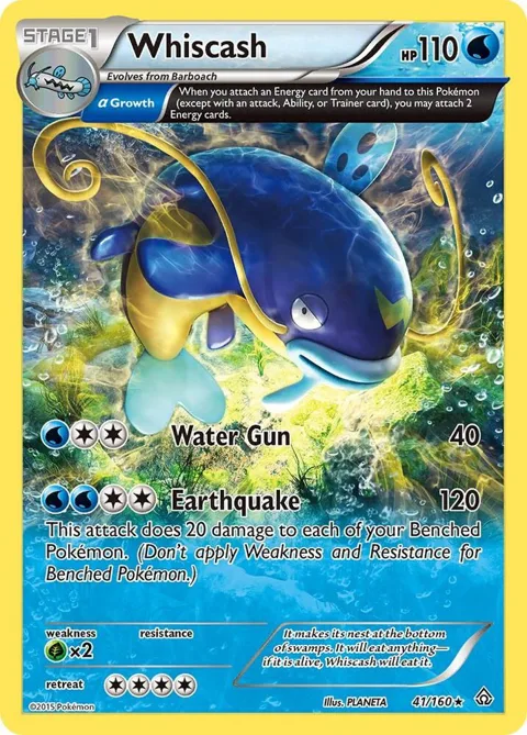 Whiscash Alpha #41/160 Pokémon card from XY - Primal Clash