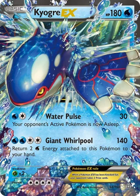 Kyogre EX #54/160 Holofoil Pokémon card from XY - Primal Clash