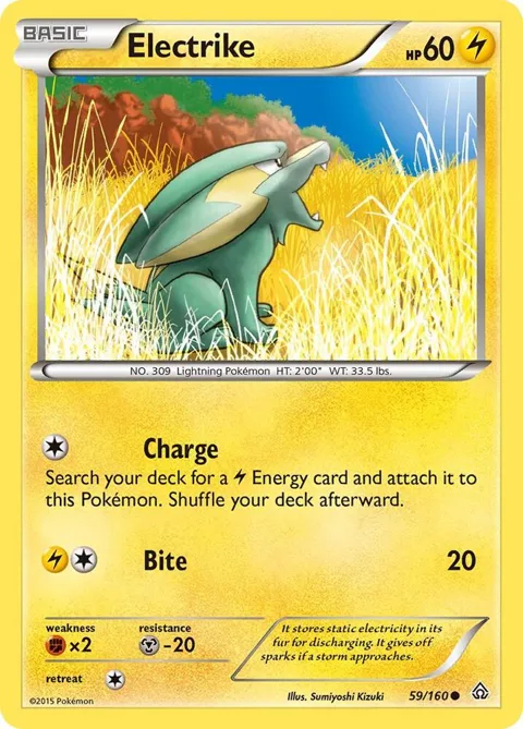 Electrike #59/160 Pokémon card from XY - Primal Clash
