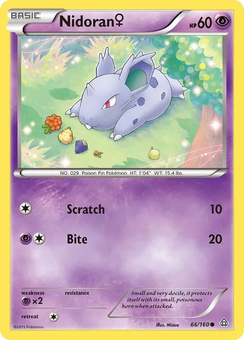 Nidoran F #66/160 Pokémon card from XY - Primal Clash