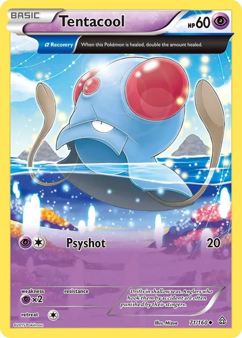 Tentacool Alpha #71/160 Pokémon card from XY - Primal Clash
