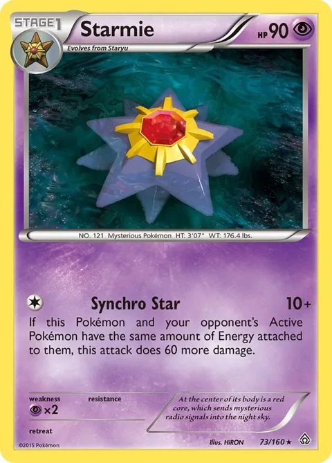 Starmie #73/160 Pokémon card from XY - Primal Clash