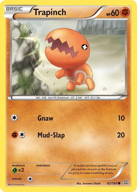 Trapinch #82/160 Pokémon card from XY - Primal Clash