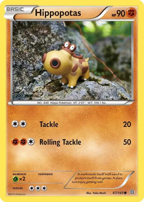 Hippopotas #87/160 Pokémon card from XY - Primal Clash
