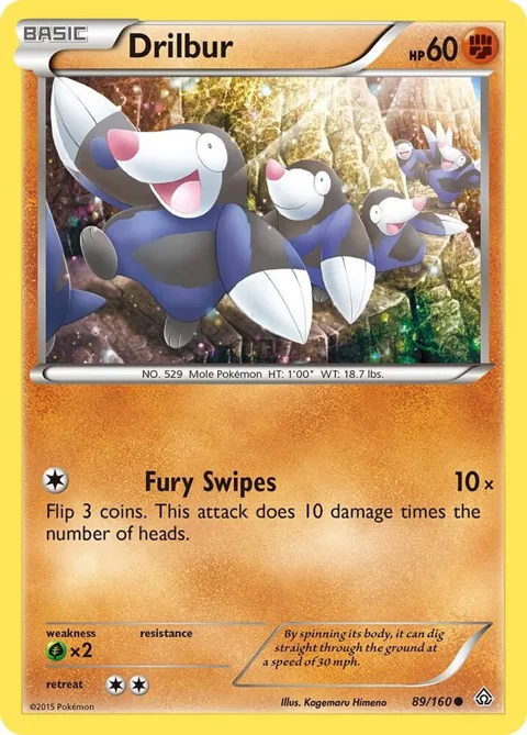 Drilbur #89/160 Pokémon card from XY - Primal Clash