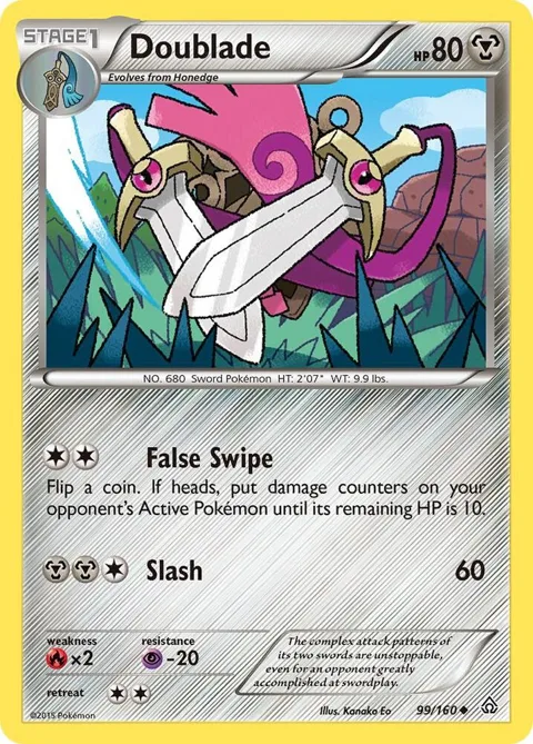 Doublade #99/160 Reverse Holofoil Pokémon card from XY - Primal Clash