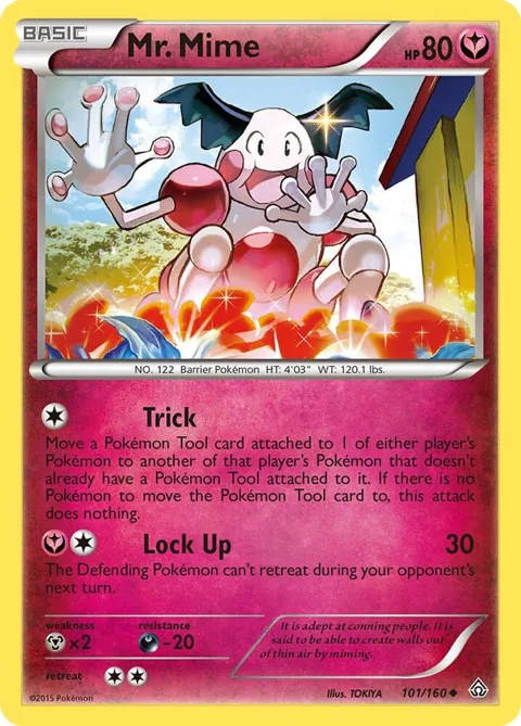 Mr. Mime #101/160 Pokémon card from XY - Primal Clash