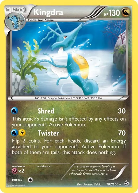 Kingdra #107/160 Pokémon card from XY - Primal Clash