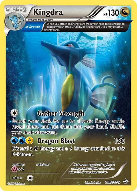 Kingdra Alpha #108/160 Reverse Holofoil Pokémon card from XY - Primal Clash