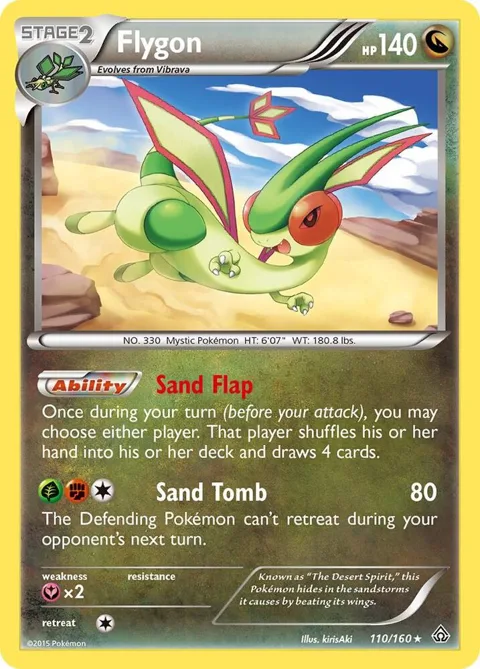 Flygon #110/160 Reverse Holofoil Pokémon card from XY - Primal Clash