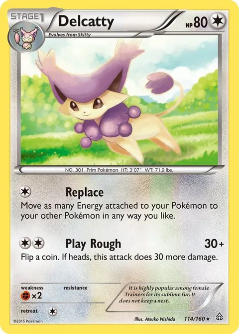 Delcatty #114/160 Pokémon card from XY - Primal Clash