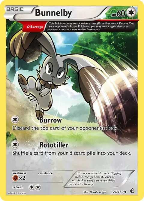 Bunnelby Omega #121/160 Pokémon card from XY - Primal Clash