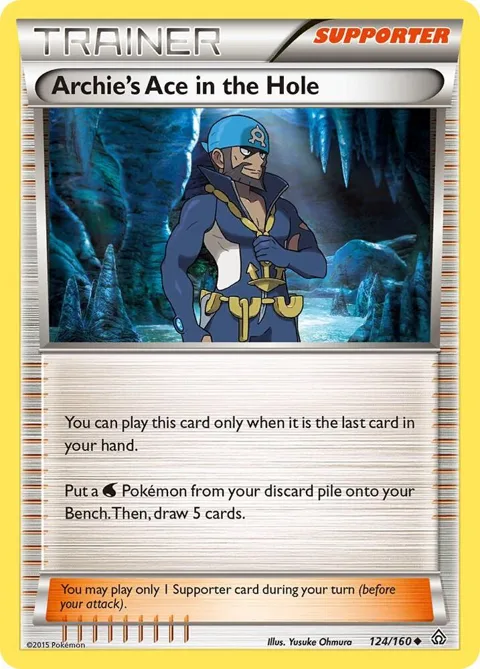Archie's Ace in the Hole #124/160 Pokémon card from XY - Primal Clash