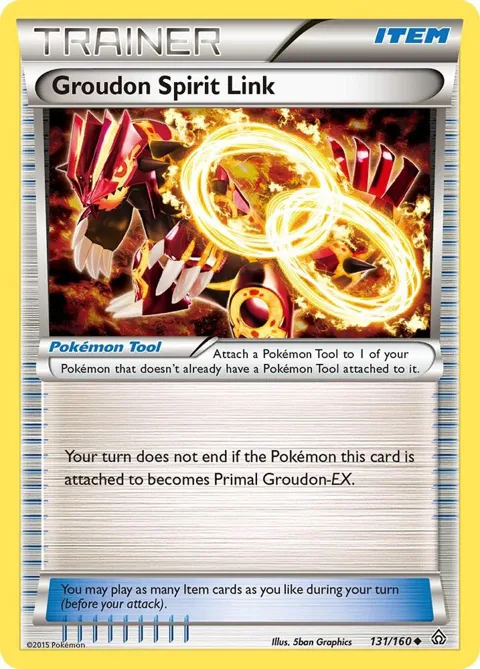 Groudon Spirit Link #131/160 Pokémon card from XY - Primal Clash