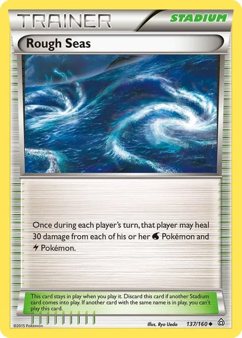 Rough Seas #137/160 Reverse Holofoil Pokémon card from XY - Primal Clash