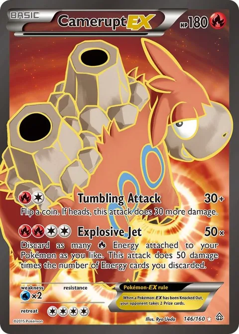 Camerupt EX 146 Full Art #146/160 Holofoil Pokémon card from XY - Primal Clash