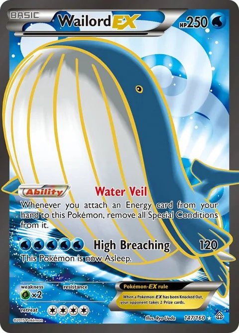 Wailord EX 147 Full Art #147/160 Holofoil Pokémon card from XY - Primal Clash
