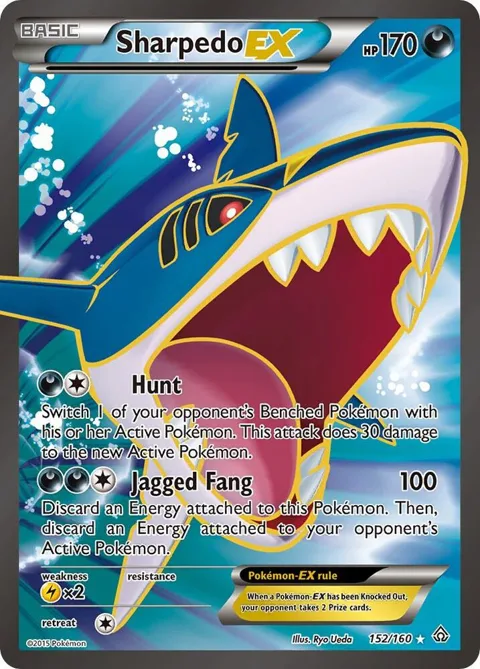 Sharpedo EX 152 Full Art #152/160 Holofoil Pokémon card from XY - Primal Clash