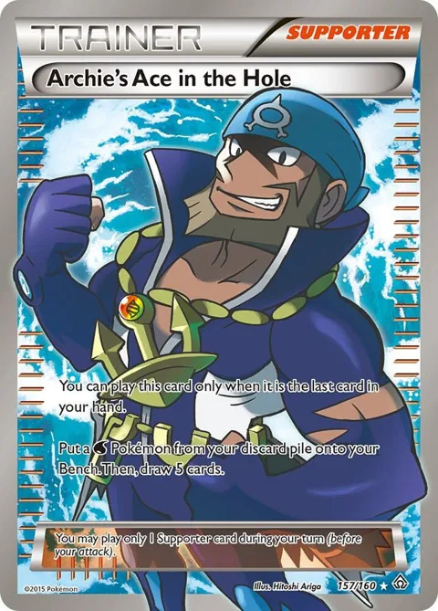 Archie's Ace in the Hole 157 Full Art #157/160 Holofoil Pokémon card from XY - Primal Clash