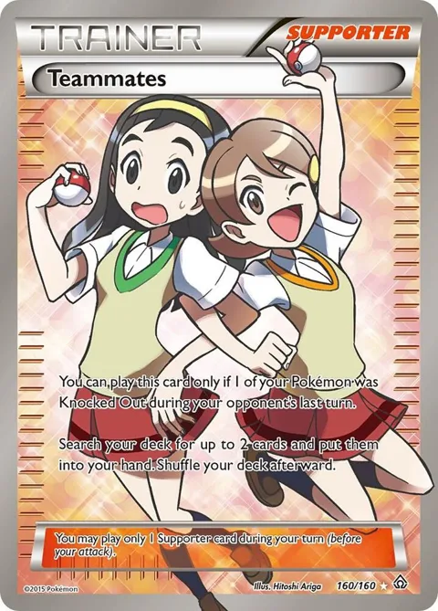 Teammates 160 Full Art #160/160 Holofoil Pokémon card from XY - Primal Clash