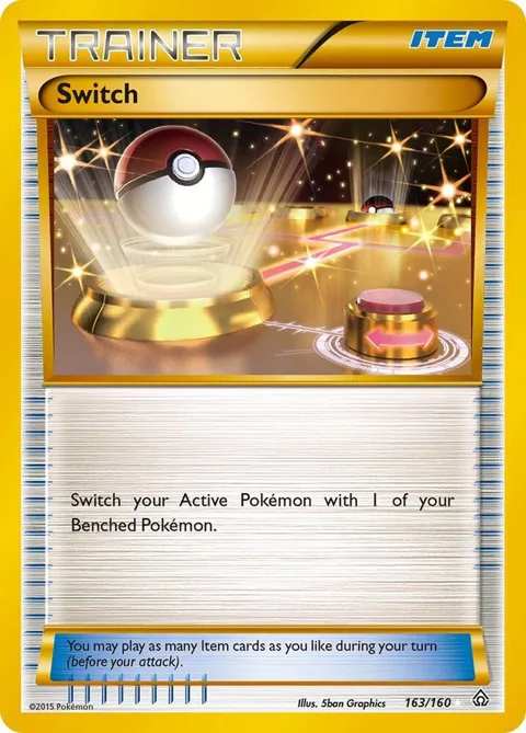 Switch 163 Secret Rare #163/160 Holofoil Pokémon card from XY - Primal Clash