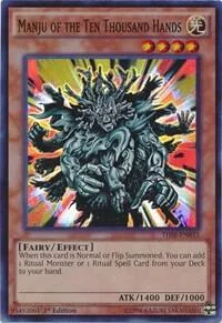 Manju of the Ten Thousand Hands THSF-EN033 1st Edition Yu-Gi-Oh card from The Secret Forces
