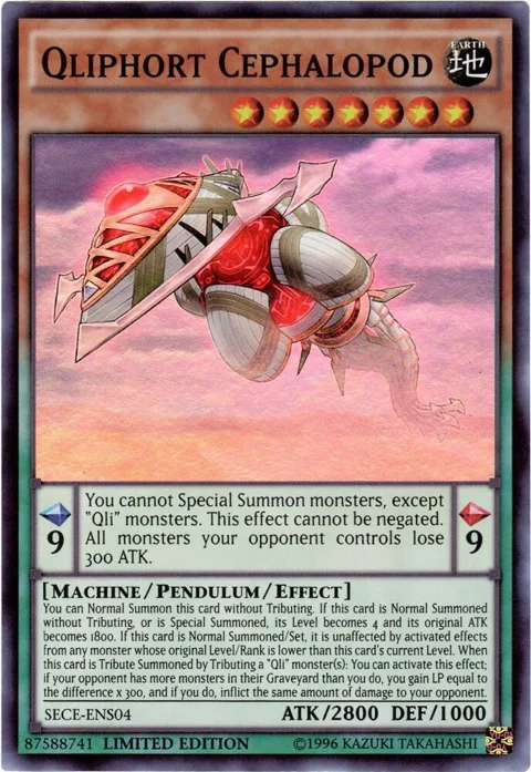 Qliphort Cephalopod SE SECE-ENS04 Yu-Gi-Oh card from Secrets of Eternity