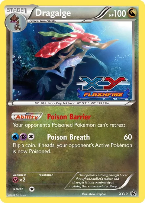 Dragalge - XY10 Prerelease #XY10 Holofoil Pokémon card from XY Promos