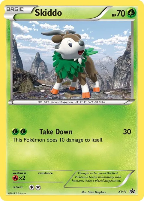 Skiddo #XY11 Holofoil Pokémon card from XY Promos