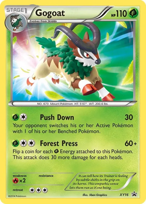 Gogoat #XY16 Holofoil Pokémon card from XY Promos