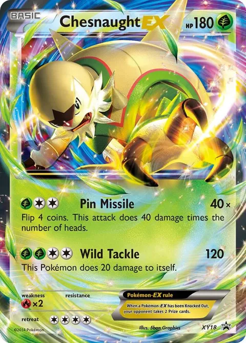 Chesnaught EX #XY18 Holofoil Pokémon card from XY Promos