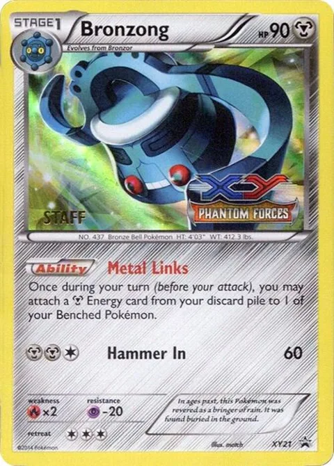 Bronzong - XY21 Prerelease [Staff] #XY21 Holofoil Pokémon card from XY Promos