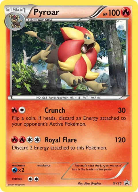 Pyroar #XY26 Holofoil Pokémon card from XY Promos