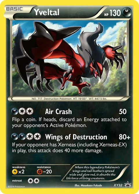 Yveltal #XY32 Holofoil Pokémon card from XY Promos