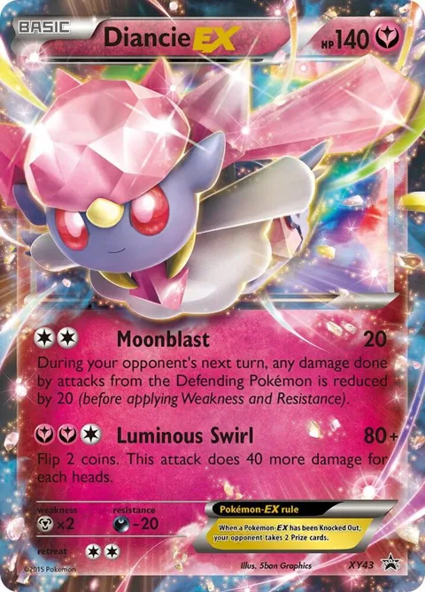 Diancie EX #XY43 Holofoil Pokémon card from XY Promos