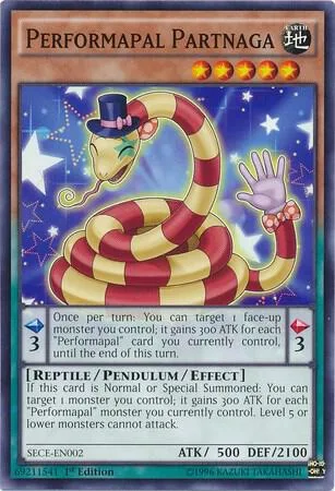 Performapal Partnaga SECE-EN002 Unlimited Yu-Gi-Oh card from Secrets of Eternity