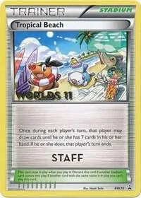 Tropical Beach - BW28 Worlds 11 [Staff] #BW28 Pokémon card from Black and White Promos